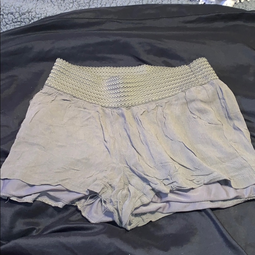 Olive green high waisted shorts